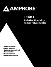 Thumbnail of document Manual - THWD-5 Relative Humidity & Temperature Meter w/ Wet Bulb & Dew Point